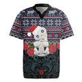 New Zealand Hei Tiki Christmas In July Rugby Jersey Pohutukawa Santa Xmas Polynesian Pattern
