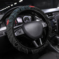 New Zealand Hei Tiki Christmas In July Steering Wheel Cover Pohutukawa Santa Xmas Polynesian Pattern