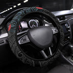New Zealand Hei Tiki Christmas In July Steering Wheel Cover Pohutukawa Santa Xmas Polynesian Pattern