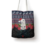 New Zealand Hei Tiki Christmas In July Tote Bag Pohutukawa Santa Xmas Polynesian Pattern