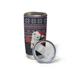 New Zealand Hei Tiki Christmas In July Tumbler Cup Pohutukawa Santa Xmas Polynesian Pattern