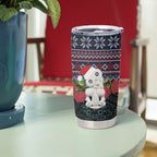 New Zealand Hei Tiki Christmas In July Tumbler Cup Pohutukawa Santa Xmas Polynesian Pattern