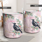 Magpie NAIDOC Week 2026 Personalised Laundry Basket 50 Years Deadly Eucalyptus Blossoms Aboriginal Art