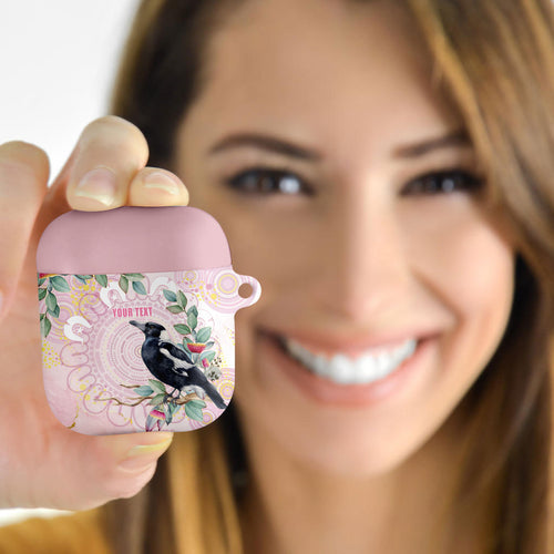 Magpie NAIDOC Week 2026 Personalised AirPods Case 50 Years Deadly Eucalyptus Blossoms Aboriginal Art