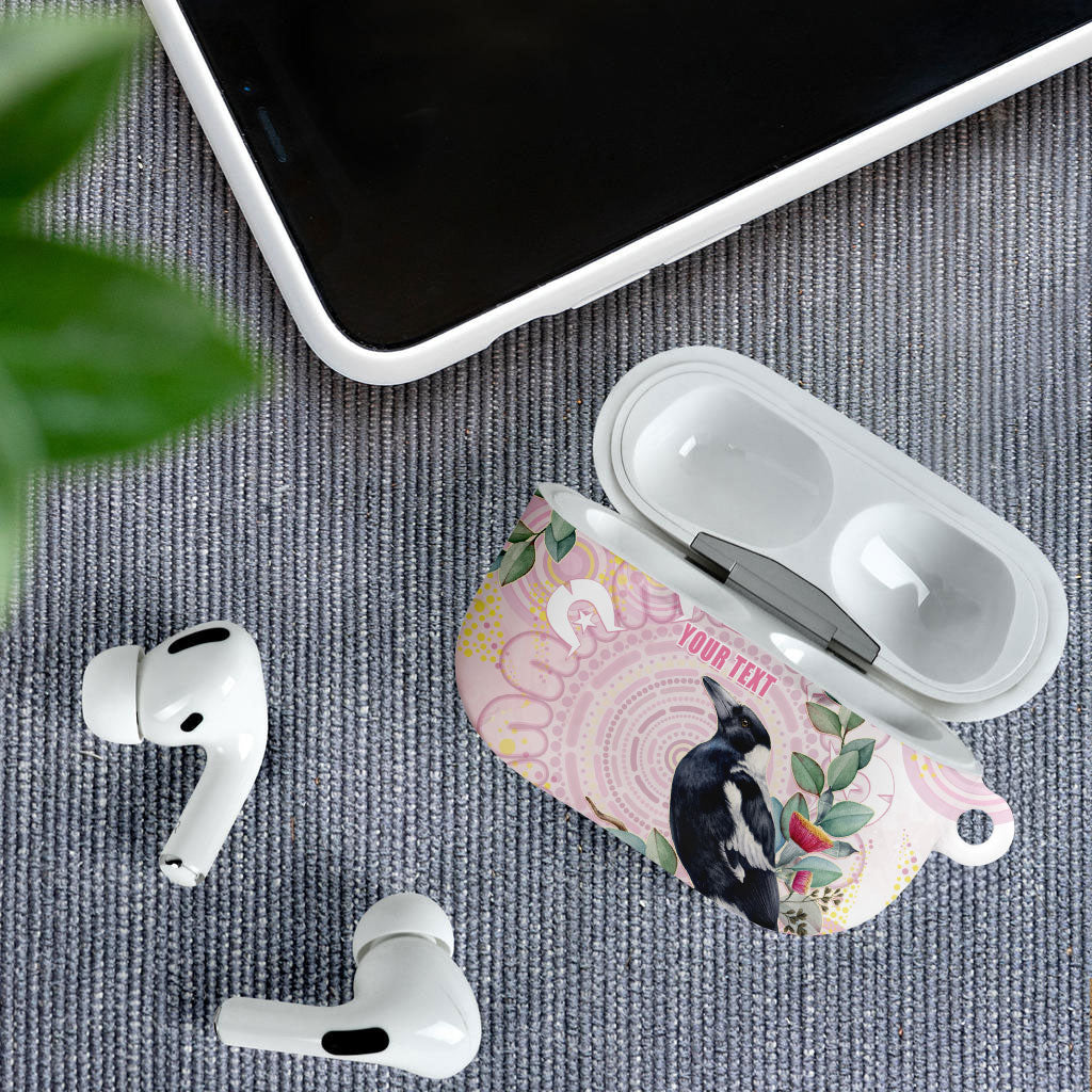 Magpie NAIDOC Week 2026 Personalised AirPods Case 50 Years Deadly Eucalyptus Blossoms Aboriginal Art