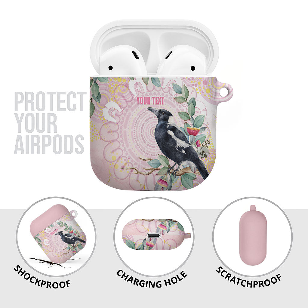 Magpie NAIDOC Week 2026 Personalised AirPods Case 50 Years Deadly Eucalyptus Blossoms Aboriginal Art