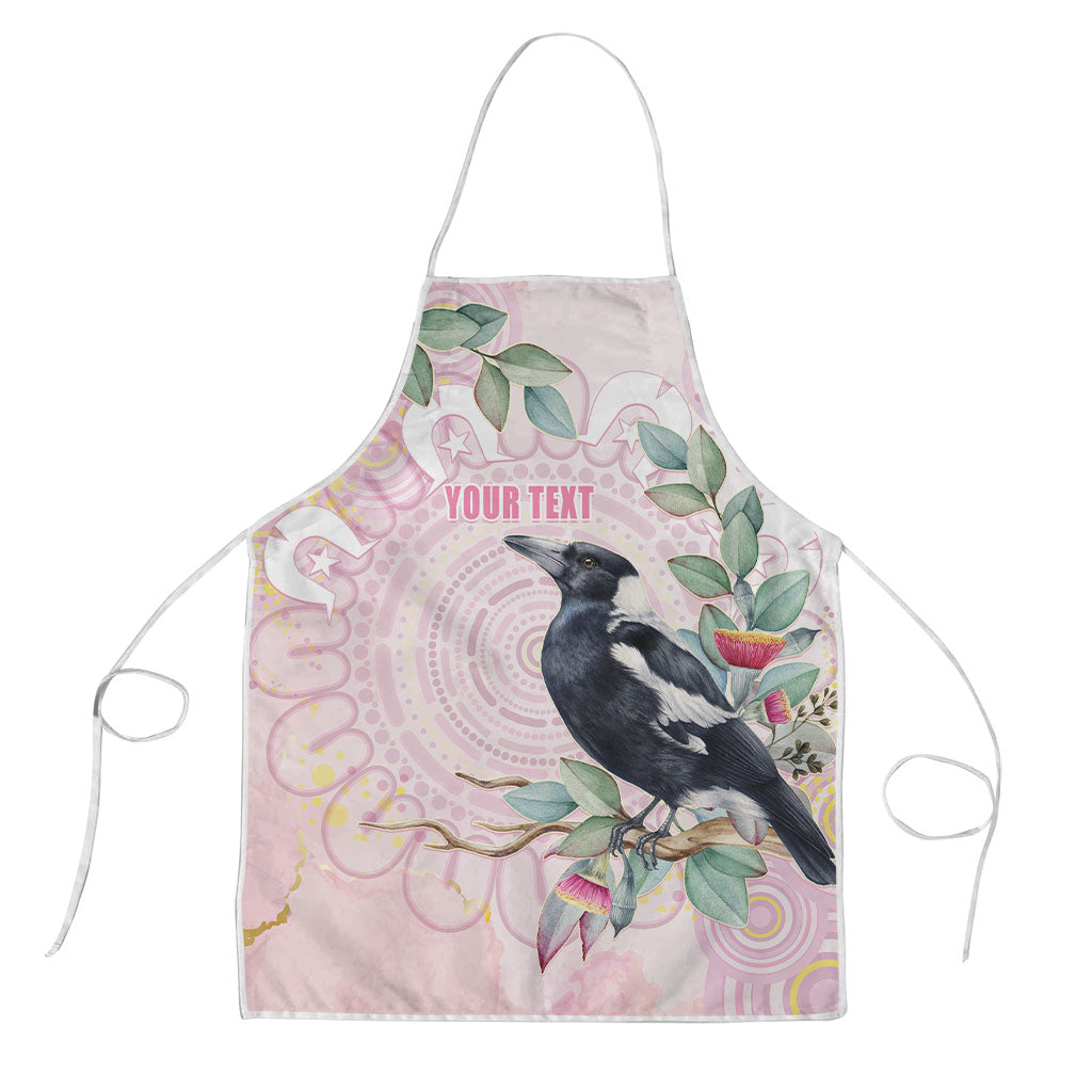 Magpie NAIDOC Week 2026 Personalised Apron 50 Years Deadly Eucalyptus Blossoms Aboriginal Art