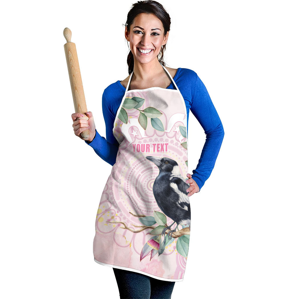 Magpie NAIDOC Week 2026 Personalised Apron 50 Years Deadly Eucalyptus Blossoms Aboriginal Art