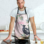 Magpie NAIDOC Week 2026 Personalised Apron 50 Years Deadly Eucalyptus Blossoms Aboriginal Art