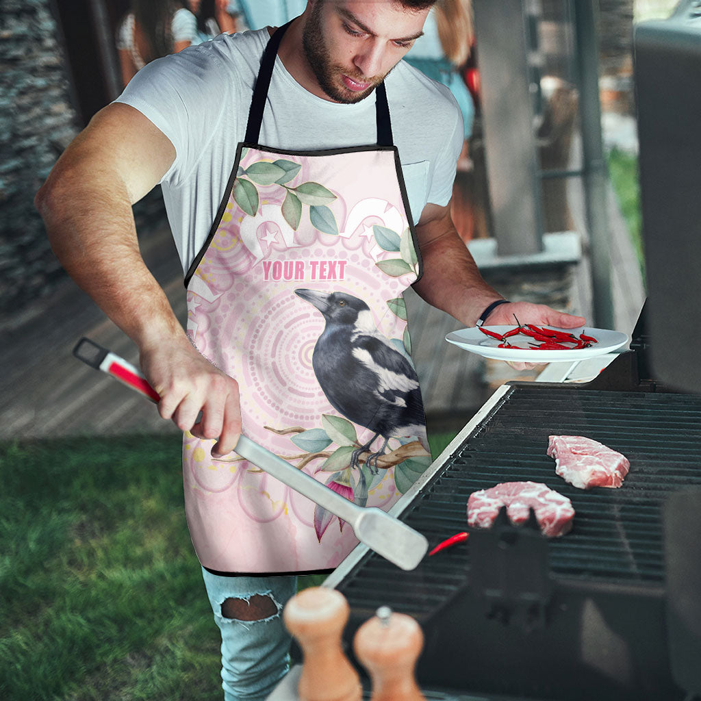 Magpie NAIDOC Week 2026 Personalised Apron 50 Years Deadly Eucalyptus Blossoms Aboriginal Art