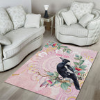Magpie NAIDOC Week 2026 Personalised Area Rug 50 Years Deadly Eucalyptus Blossoms Aboriginal Art
