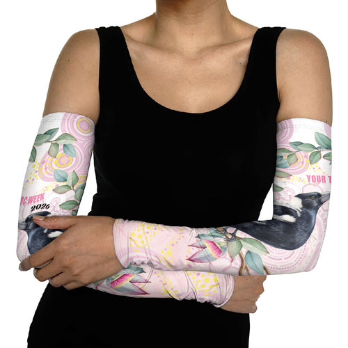 Magpie NAIDOC Week 2026 Personalised Arm Sleeves 50 Years Deadly Eucalyptus Blossoms Aboriginal Art