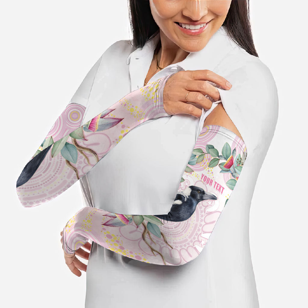 Magpie NAIDOC Week 2026 Personalised Arm Sleeves 50 Years Deadly Eucalyptus Blossoms Aboriginal Art