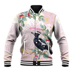 Magpie NAIDOC Week 2026 Personalised Baseball Jacket 50 Years Deadly Eucalyptus Blossoms Aboriginal Art