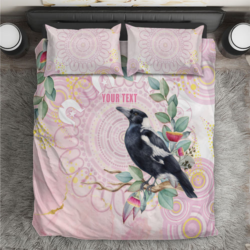 Magpie NAIDOC Week 2026 Personalised Bedding Set 50 Years Deadly Eucalyptus Blossoms Aboriginal Art