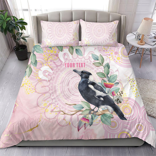 Magpie NAIDOC Week 2026 Personalised Bedding Set 50 Years Deadly Eucalyptus Blossoms Aboriginal Art