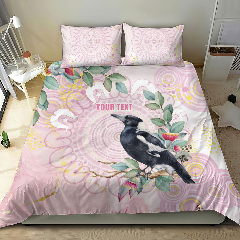 Magpie NAIDOC Week 2026 Personalised Bedding Set 50 Years Deadly Eucalyptus Blossoms Aboriginal Art