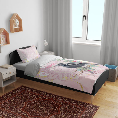 Magpie NAIDOC Week 2026 Personalised Bedding Set 50 Years Deadly Eucalyptus Blossoms Aboriginal Art