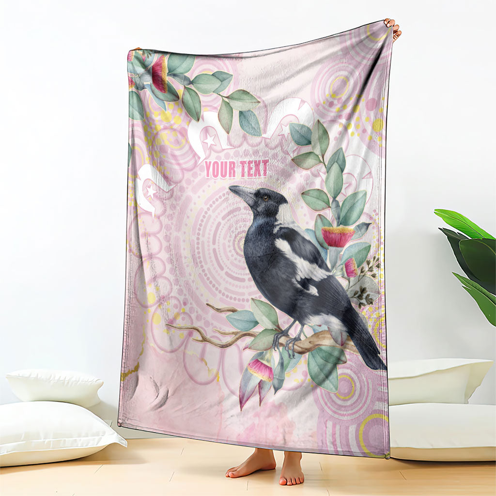 Magpie NAIDOC Week 2026 Personalised Blanket 50 Years Deadly Eucalyptus Blossoms Aboriginal Art