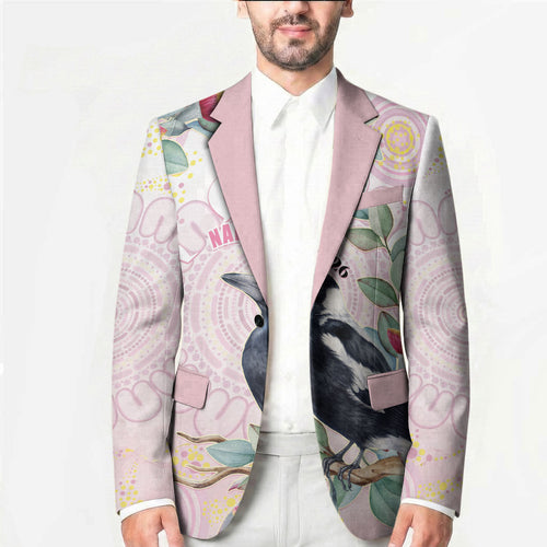 Magpie NAIDOC Week 2026 Personalised Blazer 50 Years Deadly Eucalyptus Blossoms Aboriginal Art