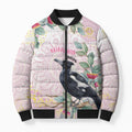 Magpie NAIDOC Week 2026 Personalised Bomber Puffer Jacket 50 Years Deadly Eucalyptus Blossoms Aboriginal Art