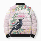 Magpie NAIDOC Week 2026 Personalised Bomber Puffer Jacket 50 Years Deadly Eucalyptus Blossoms Aboriginal Art