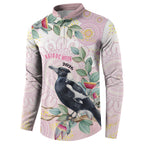 Magpie NAIDOC Week 2026 Personalised Button Sweatshirt 50 Years Deadly Eucalyptus Blossoms Aboriginal Art