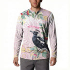 Magpie NAIDOC Week 2026 Personalised Button Sweatshirt 50 Years Deadly Eucalyptus Blossoms Aboriginal Art