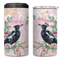 Magpie NAIDOC Week 2026 Personalised 4 in 1 Can Cooler Tumbler 50 Years Deadly Eucalyptus Blossoms Aboriginal Art