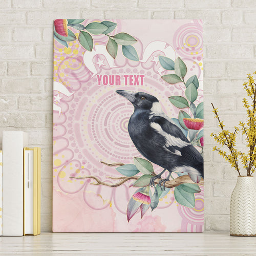 Magpie NAIDOC Week 2026 Personalised Canvas Wall Art 50 Years Deadly Eucalyptus Blossoms Aboriginal Art