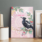 Magpie NAIDOC Week 2026 Personalised Canvas Wall Art 50 Years Deadly Eucalyptus Blossoms Aboriginal Art