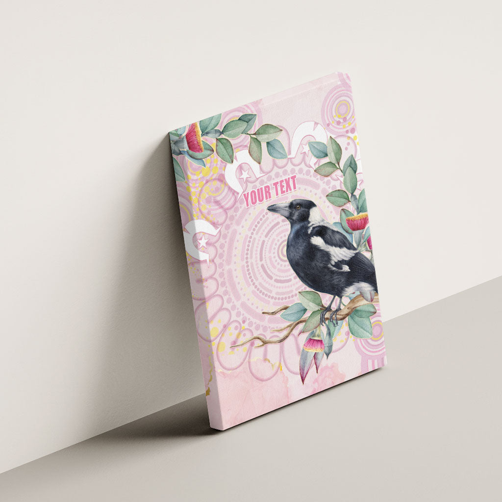 Magpie NAIDOC Week 2026 Personalised Canvas Wall Art 50 Years Deadly Eucalyptus Blossoms Aboriginal Art