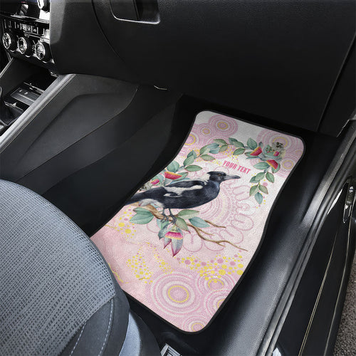 Magpie NAIDOC Week 2026 Personalised Car Mats 50 Years Deadly Eucalyptus Blossoms Aboriginal Art