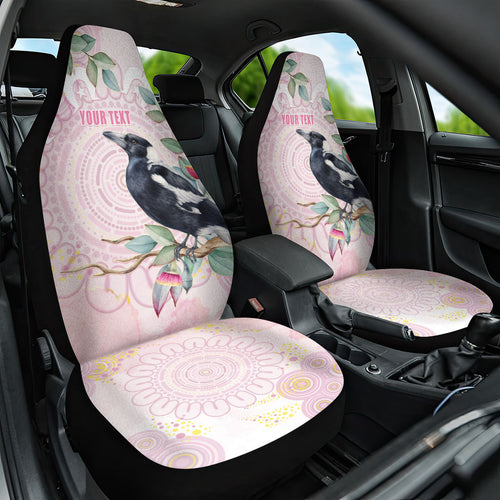 Magpie NAIDOC Week 2026 Personalised Car Seat Cover 50 Years Deadly Eucalyptus Blossoms Aboriginal Art