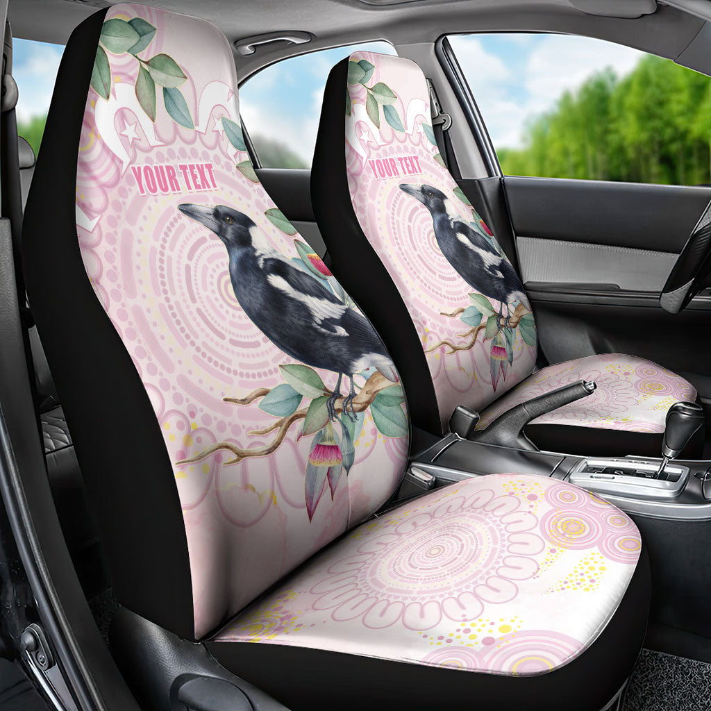 Magpie NAIDOC Week 2026 Personalised Car Seat Cover 50 Years Deadly Eucalyptus Blossoms Aboriginal Art