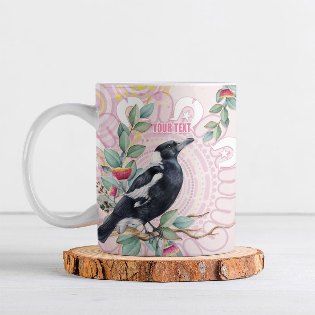 Magpie NAIDOC Week 2026 Personalised Ceramic Mug 50 Years Deadly Eucalyptus Blossoms Aboriginal Art