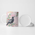 Magpie NAIDOC Week 2026 Personalised Ceramic Mug 50 Years Deadly Eucalyptus Blossoms Aboriginal Art