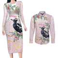 Magpie NAIDOC Week 2026 Personalised Couples Matching Long Sleeve Bodycon Dress and Long Sleeve Button Shirt 50 Years Deadly Eucalyptus Blossoms Aboriginal Art