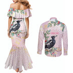 Magpie NAIDOC Week 2026 Personalised Couples Matching Mermaid Dress and Long Sleeve Button Shirt 50 Years Deadly Eucalyptus Blossoms Aboriginal Art