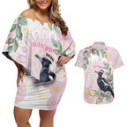 Magpie NAIDOC Week 2026 Personalised Couples Matching Off Shoulder Short Dress and Hawaiian Shirt 50 Years Deadly Eucalyptus Blossoms Aboriginal Art