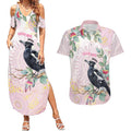 Magpie NAIDOC Week 2026 Personalised Couples Matching Summer Maxi Dress and Hawaiian Shirt 50 Years Deadly Eucalyptus Blossoms Aboriginal Art