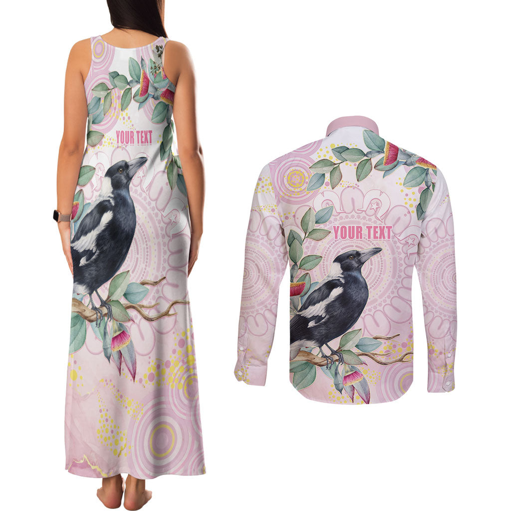 Magpie NAIDOC Week 2026 Personalised Couples Matching Tank Maxi Dress and Long Sleeve Button Shirt 50 Years Deadly Eucalyptus Blossoms Aboriginal Art