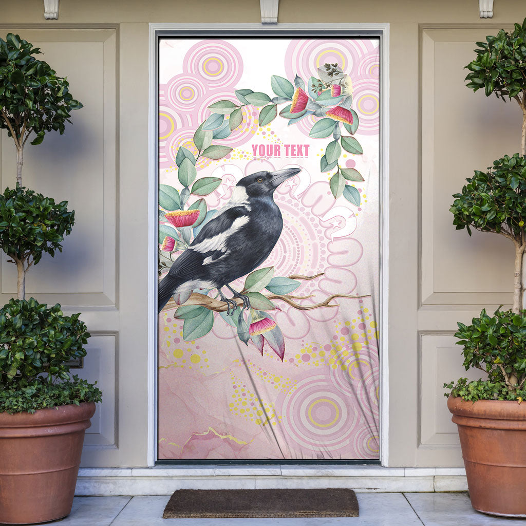Magpie NAIDOC Week 2026 Personalised Door Cover 50 Years Deadly Eucalyptus Blossoms Aboriginal Art