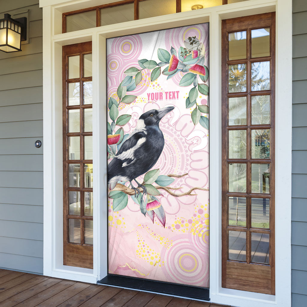 Magpie NAIDOC Week 2026 Personalised Door Cover 50 Years Deadly Eucalyptus Blossoms Aboriginal Art