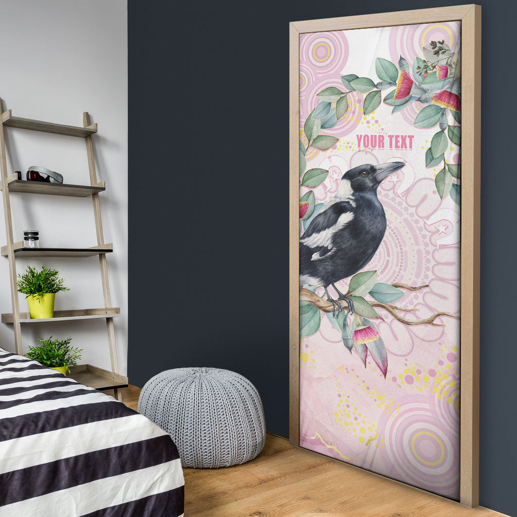 Magpie NAIDOC Week 2026 Personalised Door Cover 50 Years Deadly Eucalyptus Blossoms Aboriginal Art