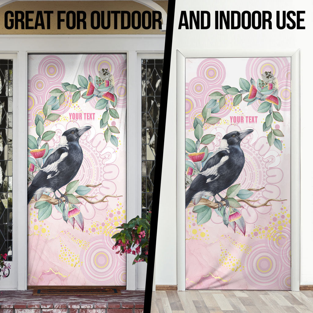 Magpie NAIDOC Week 2026 Personalised Door Cover 50 Years Deadly Eucalyptus Blossoms Aboriginal Art