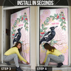 Magpie NAIDOC Week 2026 Personalised Door Cover 50 Years Deadly Eucalyptus Blossoms Aboriginal Art