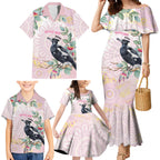 Magpie NAIDOC Week 2026 Personalised Family Matching Mermaid Dress and Hawaiian Shirt 50 Years Deadly Eucalyptus Blossoms Aboriginal Art