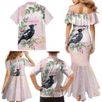 Magpie NAIDOC Week 2026 Personalised Family Matching Mermaid Dress and Hawaiian Shirt 50 Years Deadly Eucalyptus Blossoms Aboriginal Art