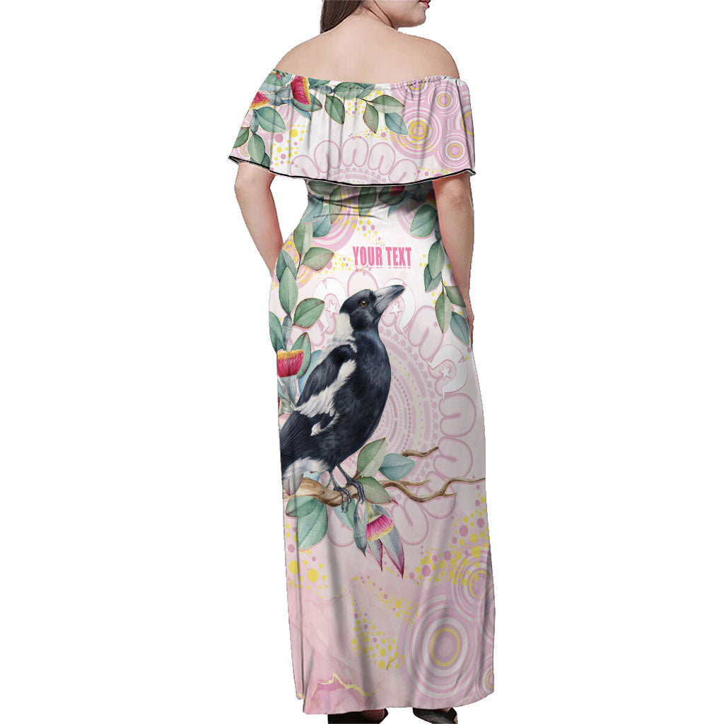 Magpie NAIDOC Week 2026 Personalised Family Matching Off Shoulder Maxi Dress and Hawaiian Shirt 50 Years Deadly Eucalyptus Blossoms Aboriginal Art